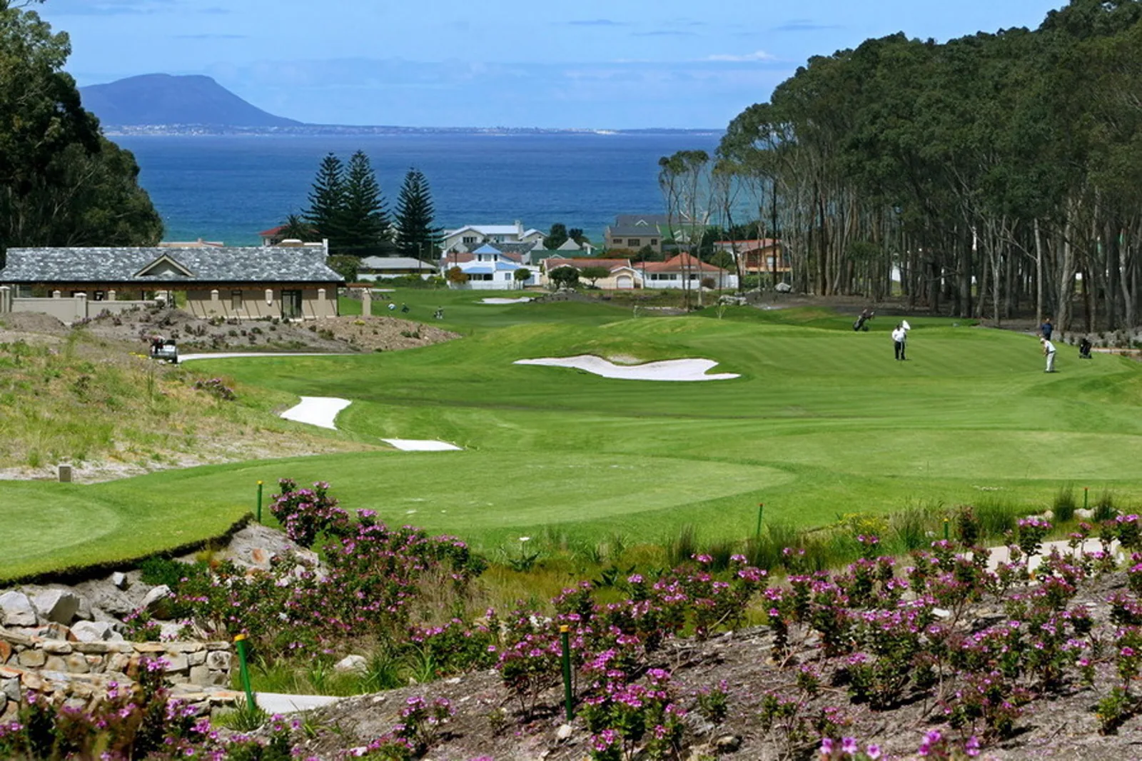Hermanus Golf Club fairway overlooking Walker Bay